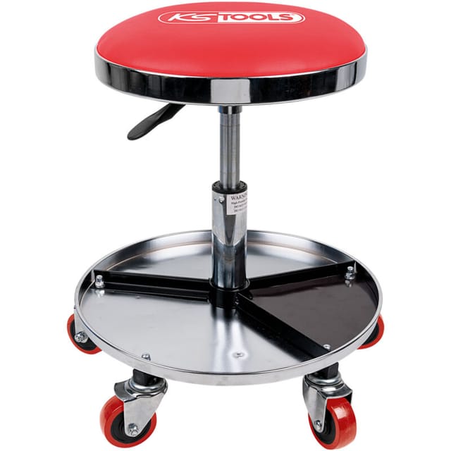 Fahrbarer Und Höhenverstellbarer Hocker, Belastbar Bis 135kg