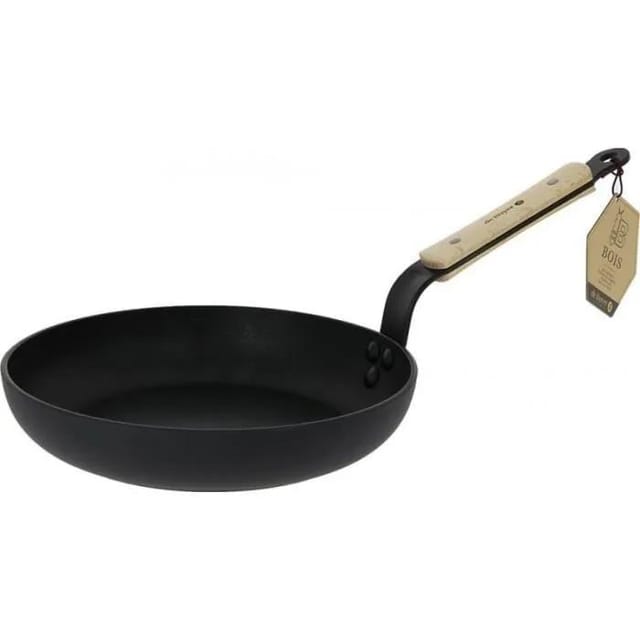 De Buyer Choc B Pfanne 28 Cm Schwarz Metall Buchenholz