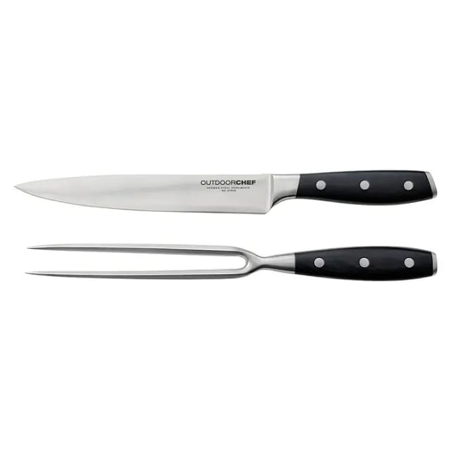 Outdoorchef Tranchierbesteck Premium, 2-teiliges Set Aus Tranchiermesser Und Fleischgabel, Edelstahl