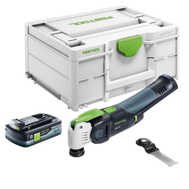Festool Akku-oszillierer Osc 18 E-basic + Akkupack Bp 18 Li 4,0 Hpc-asi 577033