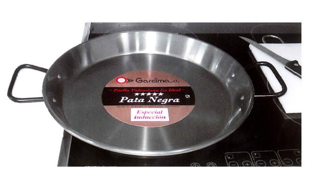 Polierte Induktions-paella-pfanne 30 Cm Für 1 Portion Mit 2 Griffen Garcima