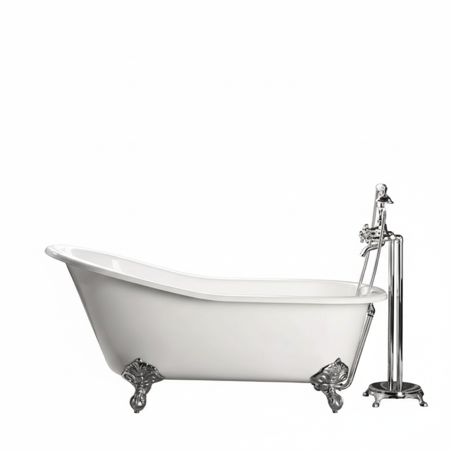 Rogier&mothes - Freistehende Gusseisen Badewanne Ashford Füße Chrom 156
