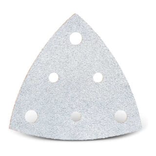 White Klett-schleifblätter, 82 Mm, 6-loch, F. Deltaschleifer, Normalkorund (50 Stk.) K80 - Menzer