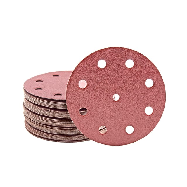 Fox Klett-schleifscheiben, 125 Mm, 9-loch, F. Exzenterschleifer, Normalkorund (50 Stk.) K40 - Miotools