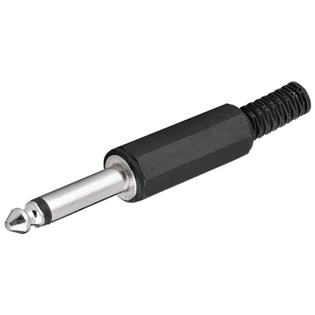 Jack 6,3mm Männlicher Mono-kunststoffstecker