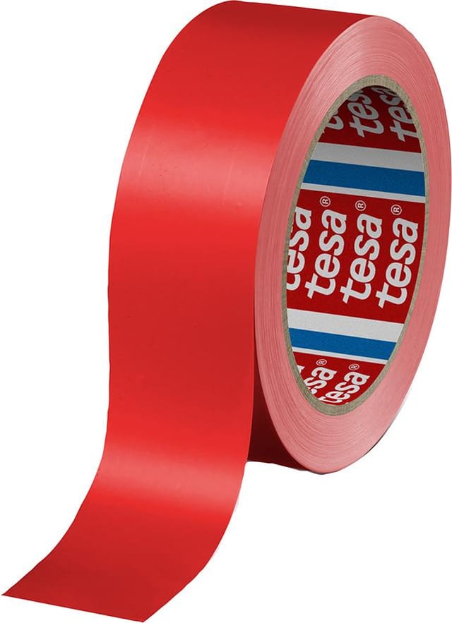 Tesa 60404 Pvc, 66m X 12mm, Rot