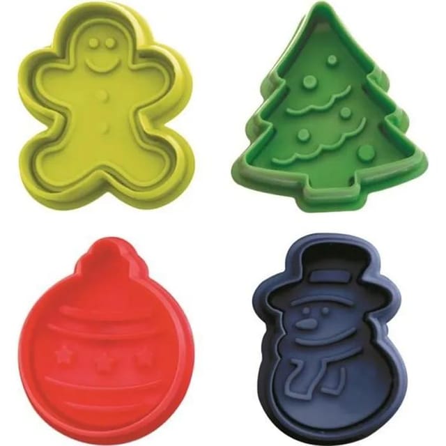 Ibili 733100 Set Ausstechformen Weihnachten Mehrfarbig