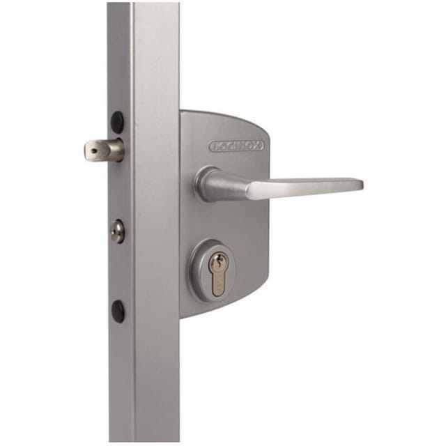 Locinox - Industrieschloss Silber 4-loch Mont.f.60-80mm Profile
