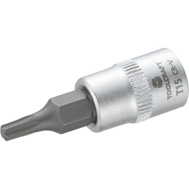 Toolcraft - T15 816081 T-profil Steckschlüssel-bit-einsatz T 15 1/4' (6.3 Mm)