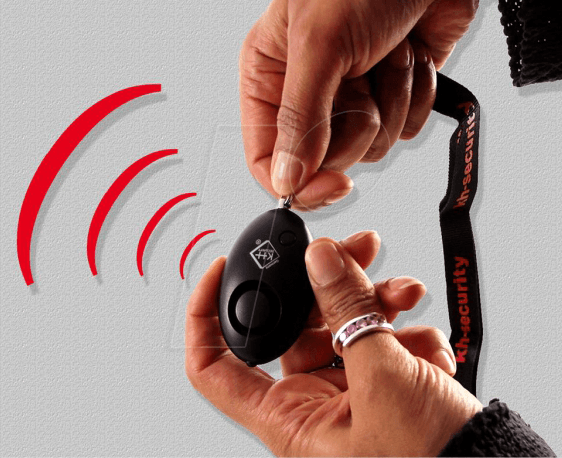 Kh-security Taschenalarm Schwarz Mit Led 100103b