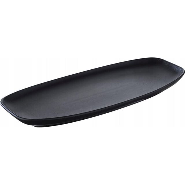 Revol Club Rechteckige Platte Schwarz 36 X 15 Cm Aus Porzellan