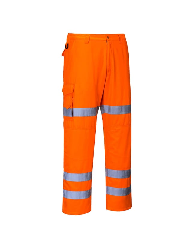 Kampfhose Hi-vis 3-streifen Orange L - Fr(46-48) - Uk(36-38)