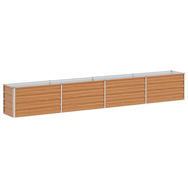 Hochbeet Hellbraun 320 X 40 X 45 Cm Verzinkter Stahl Vidaxl