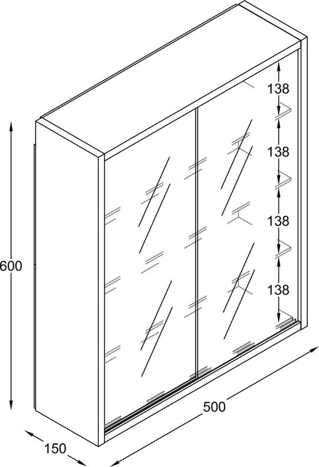Hängevitrine Wandvitrine Glas Drivalo M
