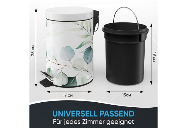Sanilo Kosmetikeimer »Eukalyptus«, 3,0L, Weiss, Rund