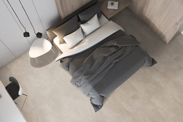 Classen Vinylboden Fliese HydroClick mit Trittschalldämmung Betongrau