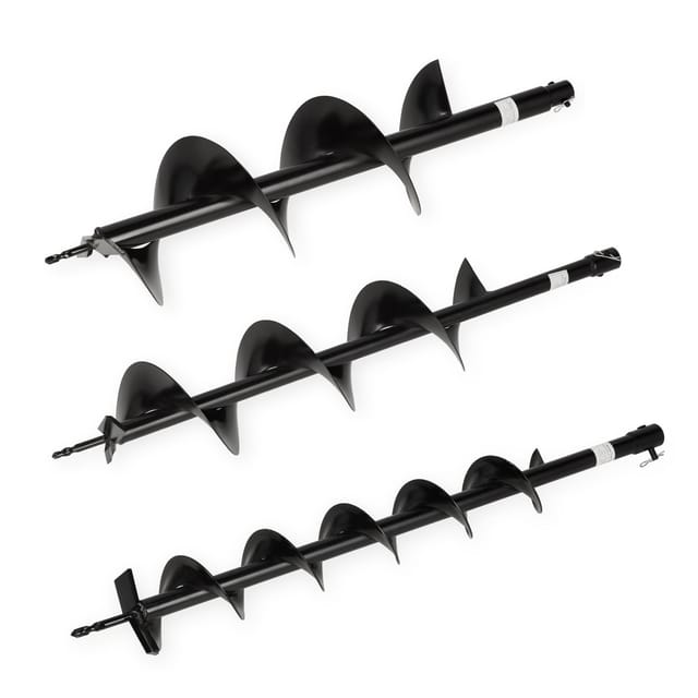 EBERTH Erdbohrer Gartenbohrer 3 Stück Durchmesser 100mm 150mm 200mm Länge 800mm