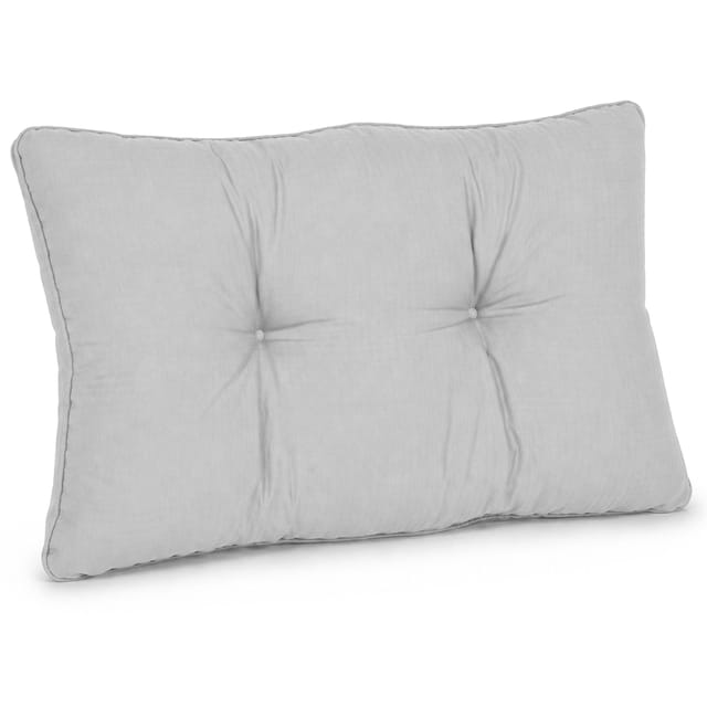 Beautissu Xluna Loungekissen Rücken 70x40x12cm Hellgrau