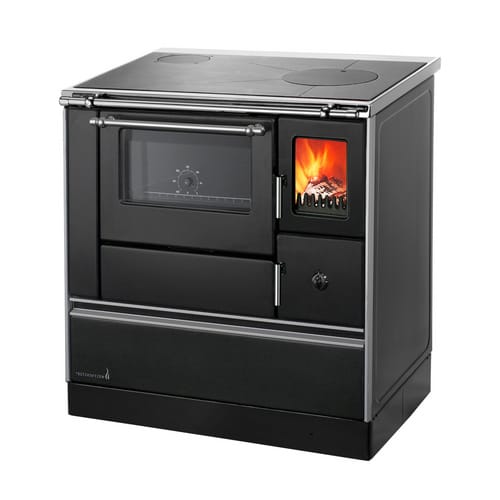 Westminster Küchenherd K76F-90 Stahl Backfach Links Weiß 7,6 kW