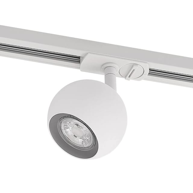 Lindby Stromschienenleuchte Linaro 9627141 Modern in Weiß aus Metall 1-flammig GU10 Flurleuchte