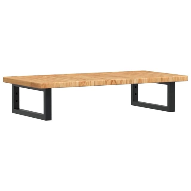 vidaXL Waschtischplatte mit Halterung Stahl und Massivholz Eiche 3302337