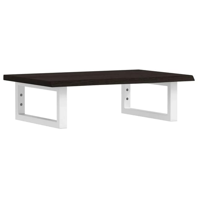 vidaXL Waschtischplatte mit Halterung Stahl und Massivholz Eiche 3302580