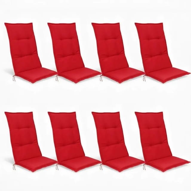 Beautissu Base HL Hochlehner 120x50x6cm Rot 8tlg