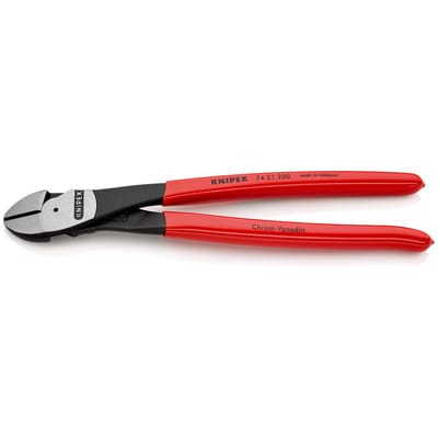KNIPEX 74 21 250 Kraft-Seitenschneider mit Kunststoff überzogen schwarz atramentiert 250 mm