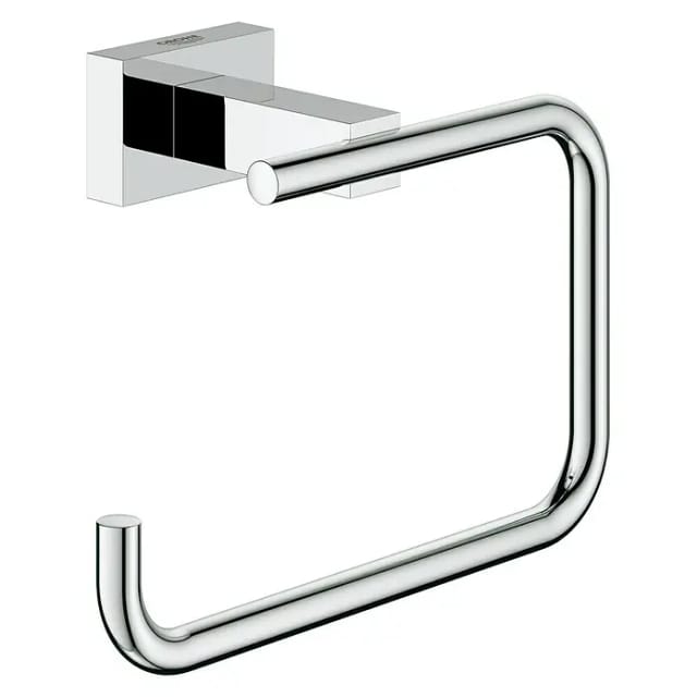 Grohe WC-Papierhalter Essentials Cube o. Deckel, verdeckte Befestigung, chrom