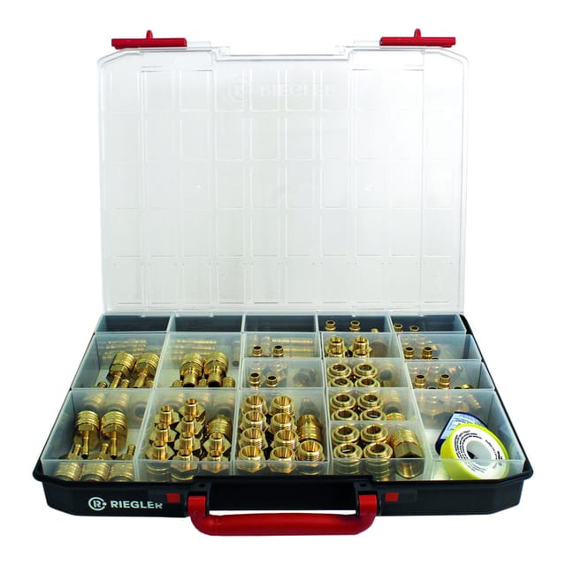 Riegler Sortimentsbox mit Schnellverschlusskupplung und Stecknippel NW 7,2