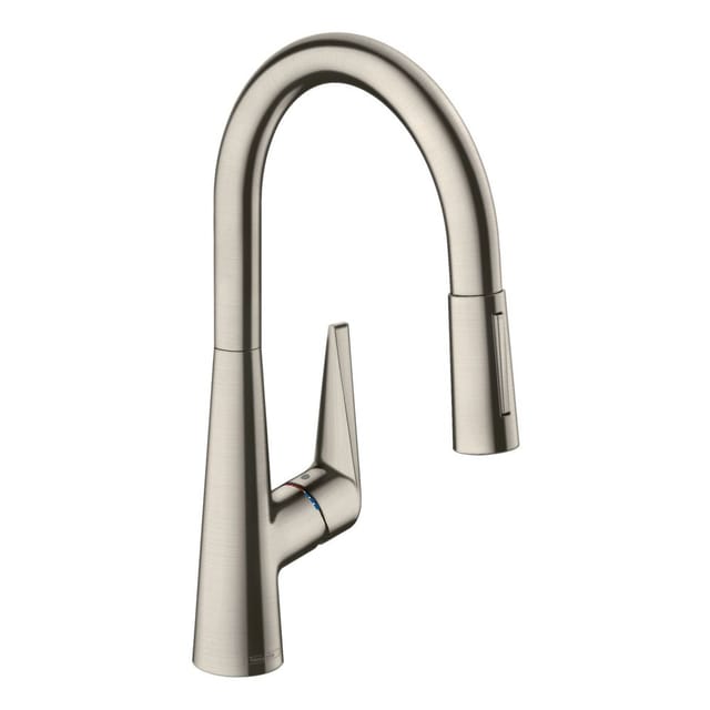 hansgrohe Spültisch-Einhebelmischer 200 Talis M51 m Ausziehbr., 2jet, sBox, Edelstahl-Optik