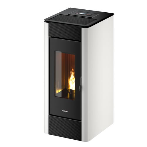 Freepoint Pelletofen 'Indaco 11' Stahl weiß 3 - 10,5 kW