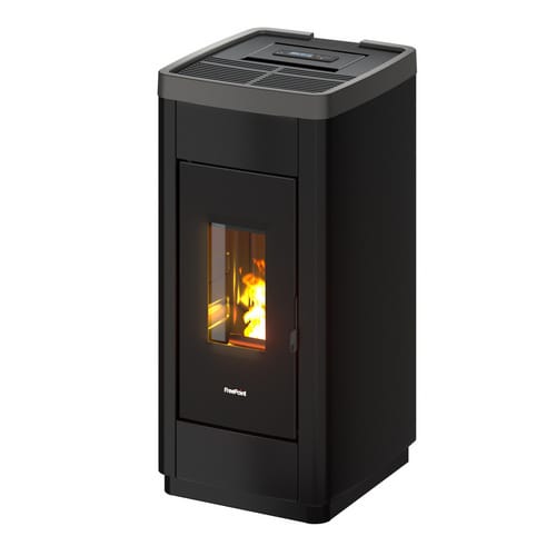 Freepoint Pelletofen 'Life 9' Stahl titanium 2,5 - 8,5 kW