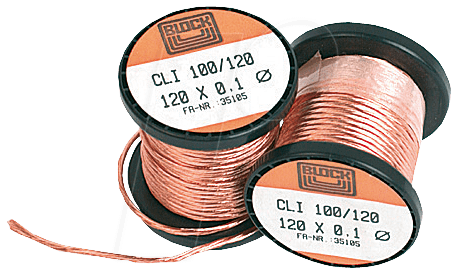 CLI 200/120 - 200g Kupferlitze auf Spule, Litzen 120x0,1mm