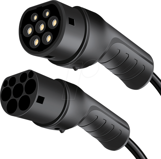 LOGILINK EVC0120 - Typ 2 Kabel, für E-Fahrzeuge, 22 kW, 32 A, 3 Phasen, 2,5 m