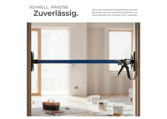 tectake® 4er-Set Türspanner, stufenlos höhenverstellbar, Belastbarkeit 30 kg je Spanner, mit Schnellspannsystem