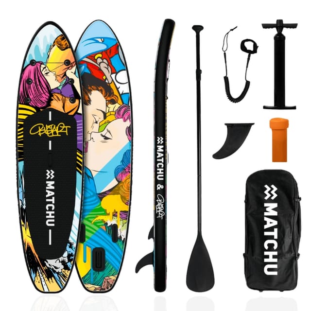 MATCHU Stand Up Paddle BustArt 320x81x15 cm - Aufblasbares Sup Board - Limited Edition