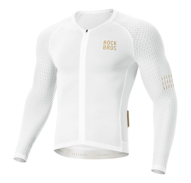 Rockbros YDCX008 Diamond Long Sleeve Cycling Jersey Size L - White
