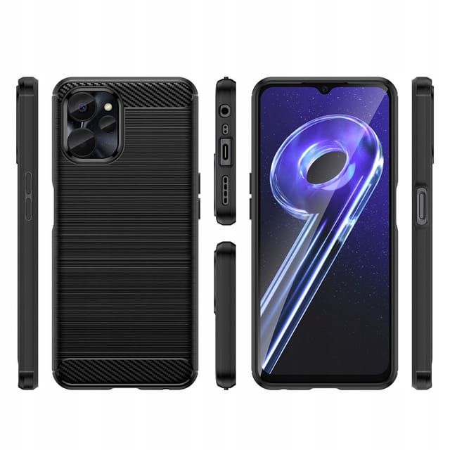 Hurtel Carbon Case for Realme 10 5G / Realme 9i 5G Flexible Silicone Carbon Cover Black