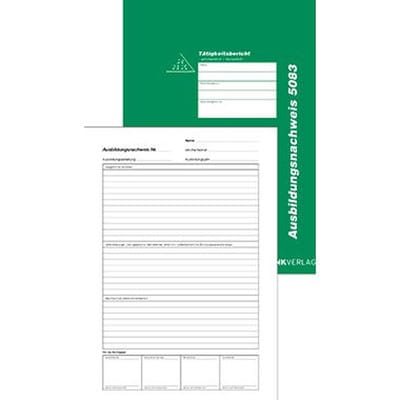Ausbildungsnachweis 5083 DIN A4 28 Blatt wöchentliche Eintragung