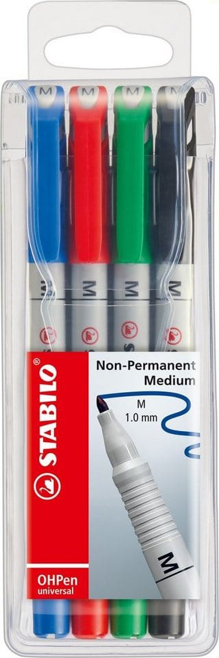 Folienschreiber OHPen 853/4 M 1mm sortiert 4er-Pack