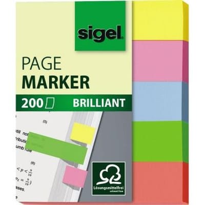 Haftmarker Brillant HN625 12x50mm farbig sortiert 5er-Pack