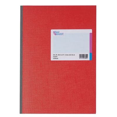 Kladde 8614271 DIN A4 kariert 48 Blatt rot