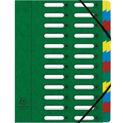 Ordnungsmappe Harmonika 55243E DIN A4 24Fächer grün