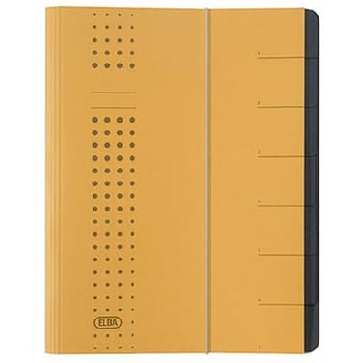 Ordnungsmappe chic 400002022 DIN A4 7Fächer Karton gelb