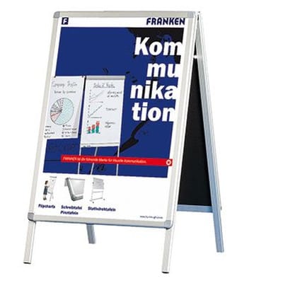 Kundenstopper Standard BSA1 64x115x79cm DIN A1 Aluminium silber