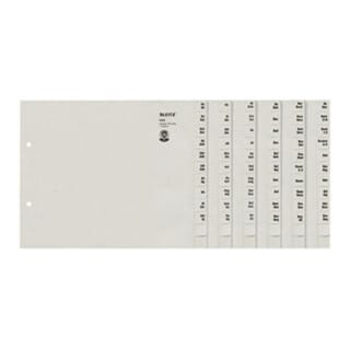 Registerserie 13520085 DIN A4 A-Z für 100 Ordner Tauenpapier grau