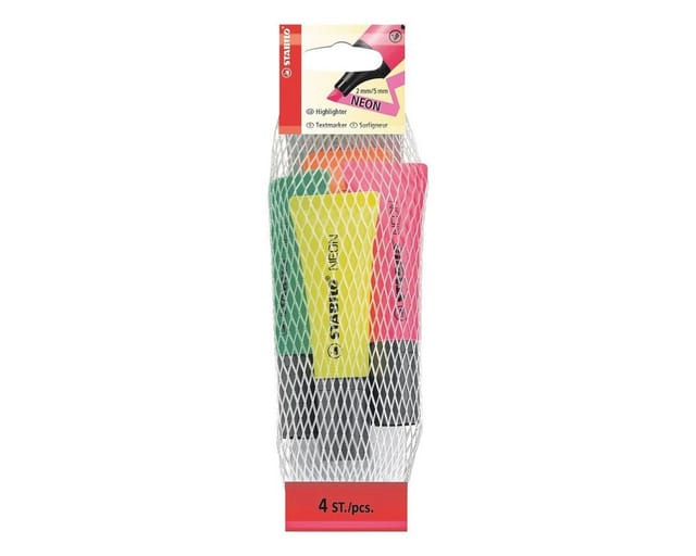Textmarker NEON 72/4-1-5 2-5mm sortiert 4er-Pack