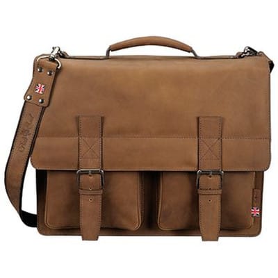Aktentasche EARL 47132 42x34x17cm Echtleder braun