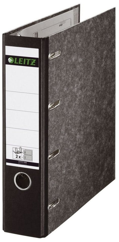 Doppelordner 10920000 2xDIN A5 quer 75mm Pappe schwarz